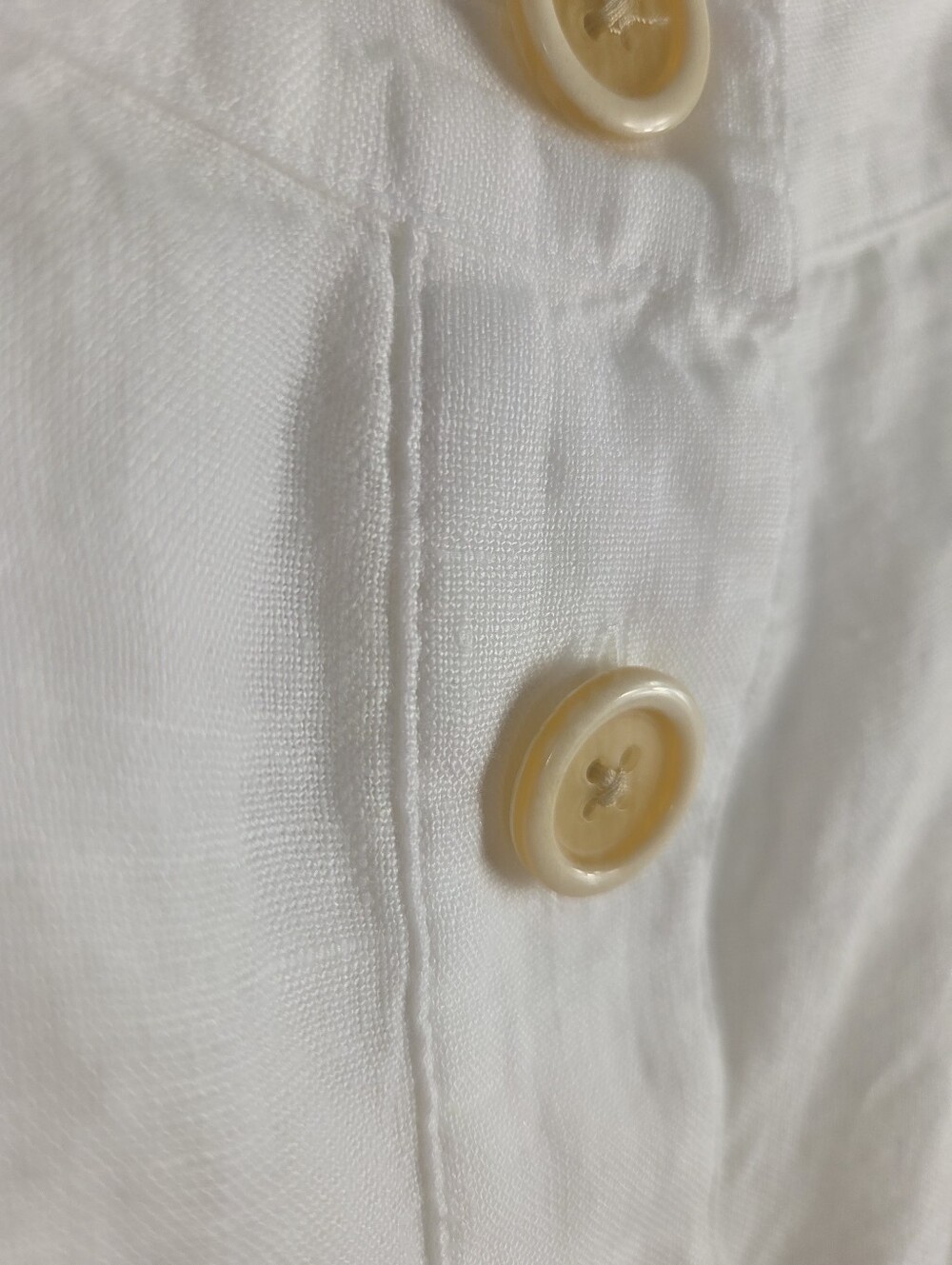 New J. Crew Linen Square-Neck Button Up Bishop Sleeve Blouse - Picture 5 of 10
